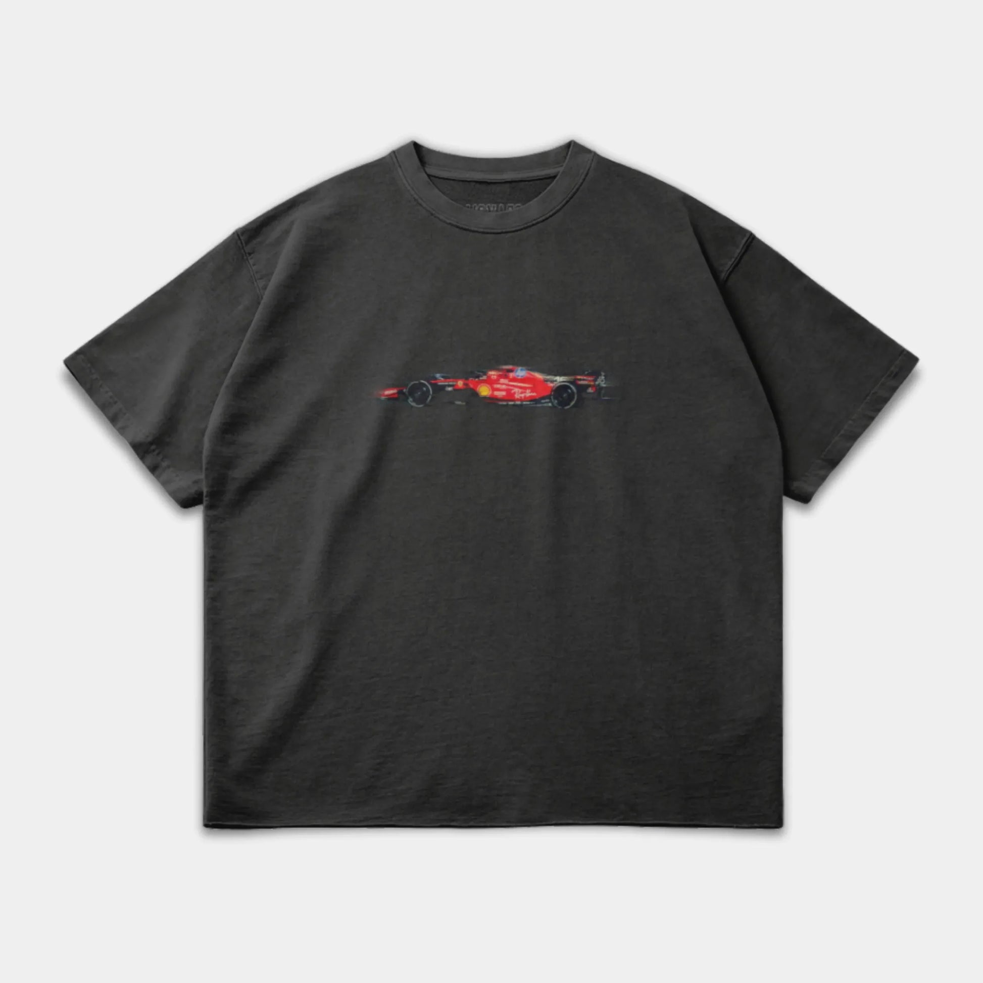 SCUD FERRARI LECLERC RACING TEE - FADED BLACK
