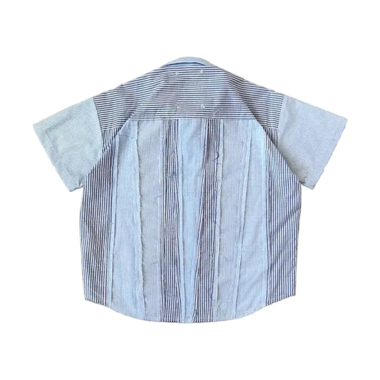 2DEGREECELCIUS - Segment Button Up - Light Blue