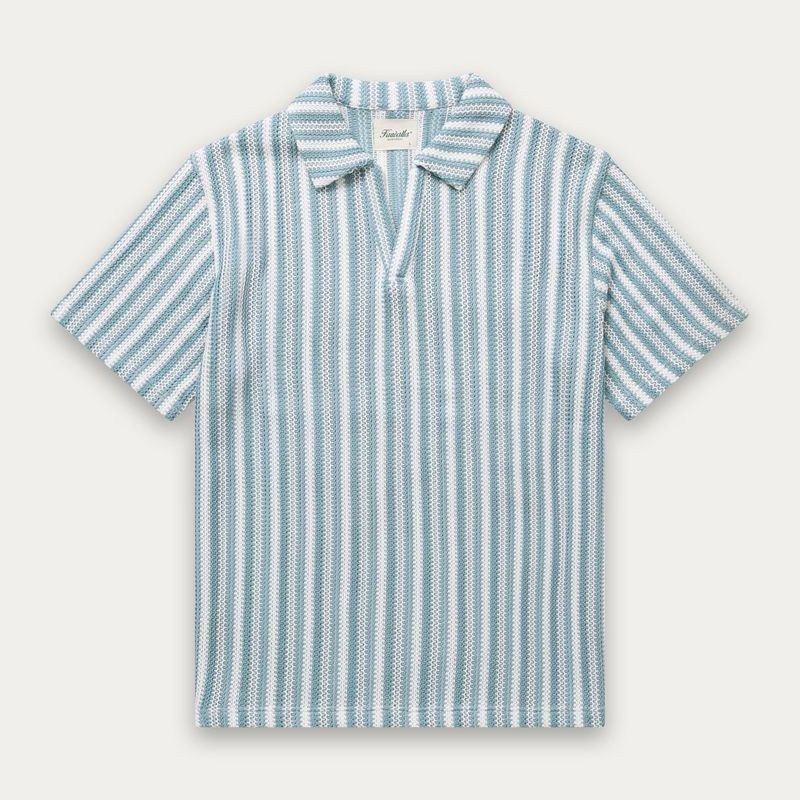 Crochet Beach Polo - Blue