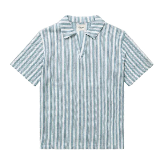 Crochet Beach Polo - Blue