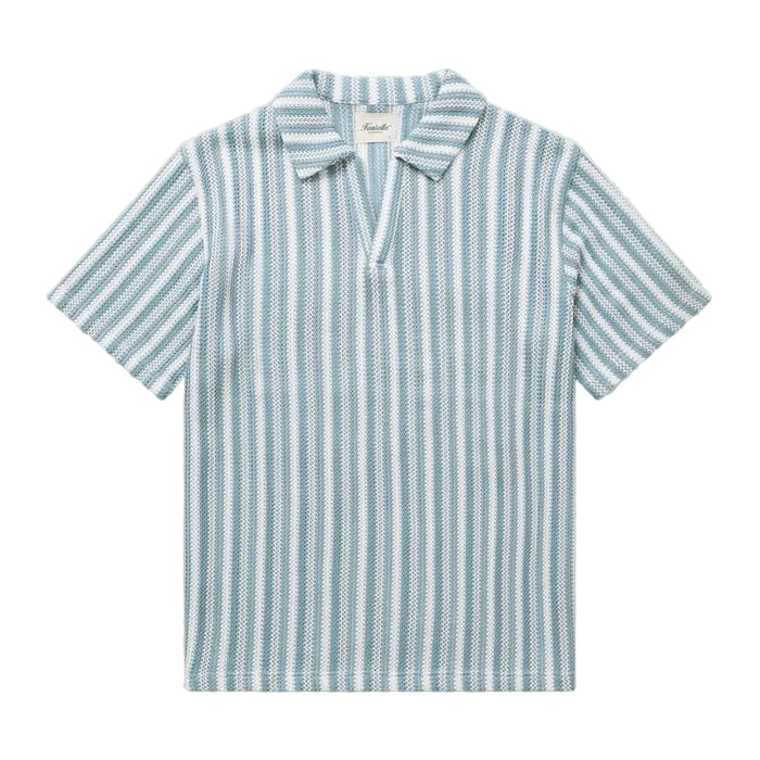 Crochet Beach Polo - Blue