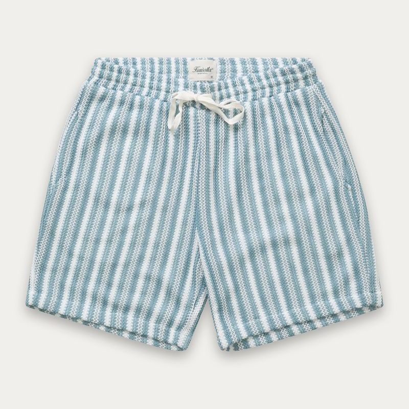 SS26 Crochet Stripe Short - Blue