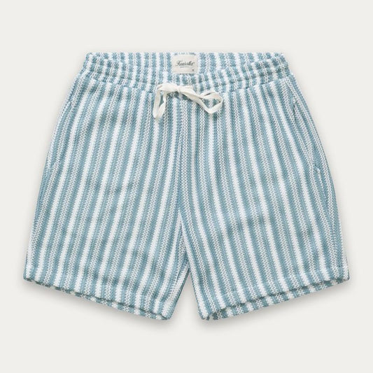 SS26 Crochet Stripe Short - Blue