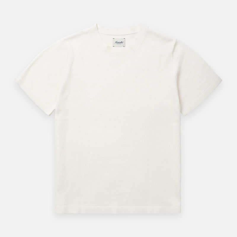 SS26 Linen Knit Tee - Flat White