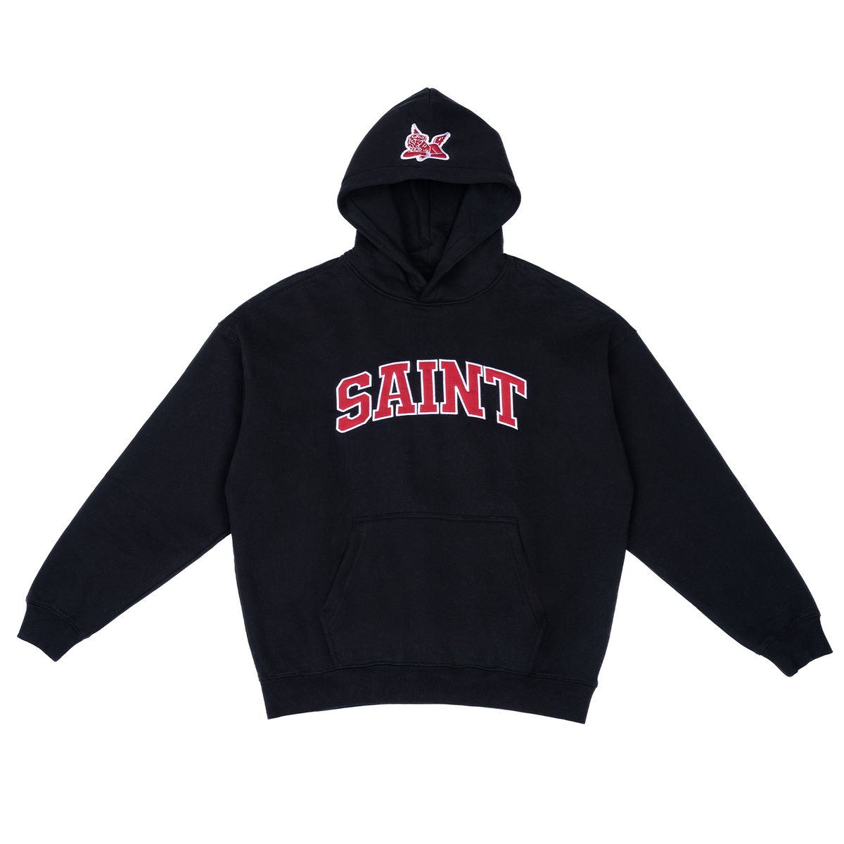 Hoodie "Saint" Black Red