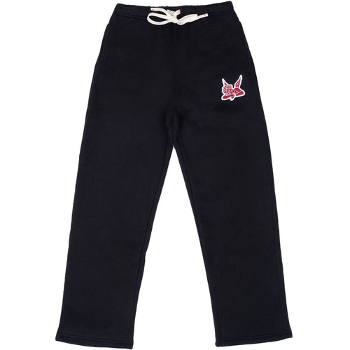 Saint Black Sweatpants - Red Patch