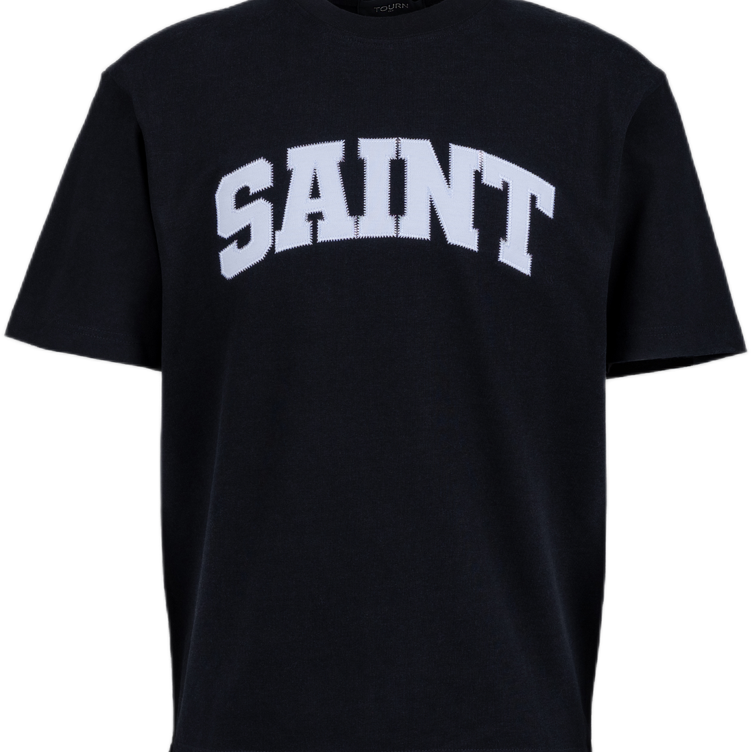 Black “Saint” White Patch Tee