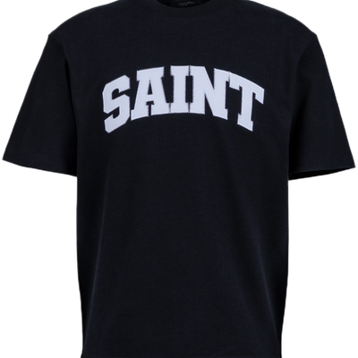 Black “Saint” White Patch Tee