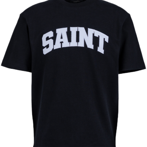 Black “Saint” White Patch Tee