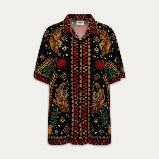 SS26 Beach Shirt - Tiger Black