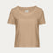 Zoe V-Neck Tee - Washed Tan
