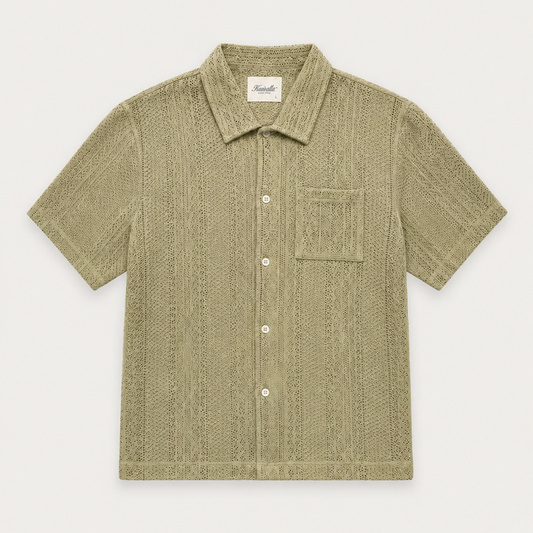 SS26 Crochet Box Shirt - Sage