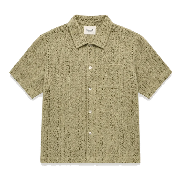 SS26 Crochet Box Shirt - Sage