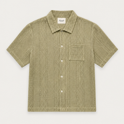 SS26 Crochet Box Shirt - Sage