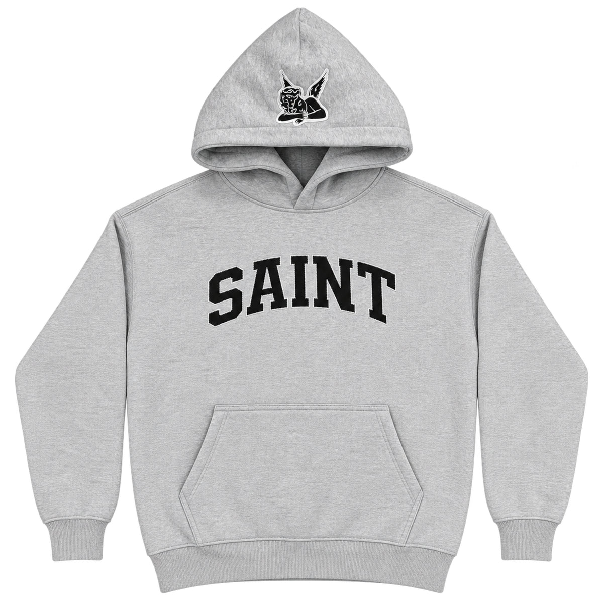 Hoodie Saint Logo Grey/Black