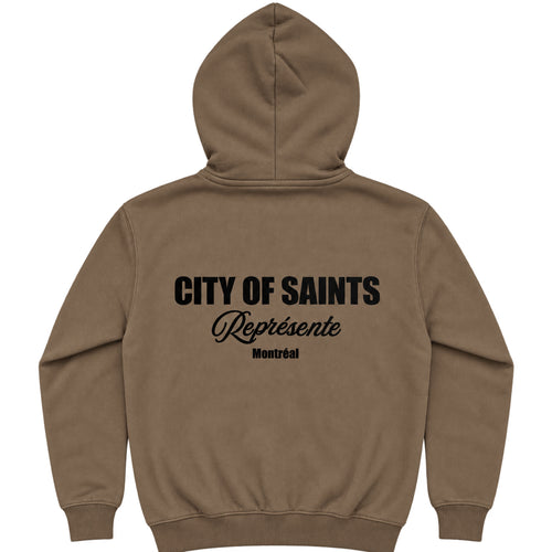 Saint - Represents Brown Zip Up Hoodie