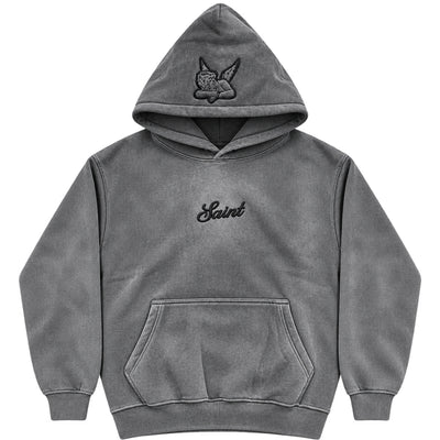 Hoodie Saint Washed Grey 3D