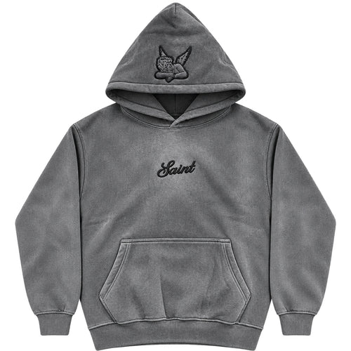 Hoodie Saint Washed Grey 3D