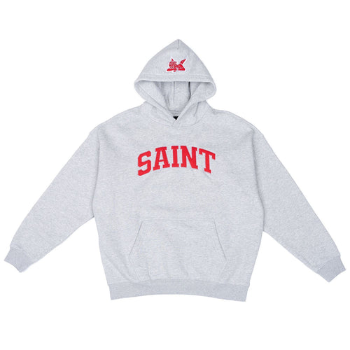 Athletic Grey Hoodie - Saint Red College Stitch