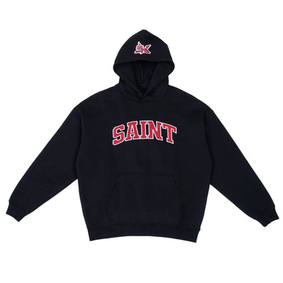 Hoodie- Saint Logo Black-RED