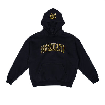 Hoodie - Saint Logo Black-YEL