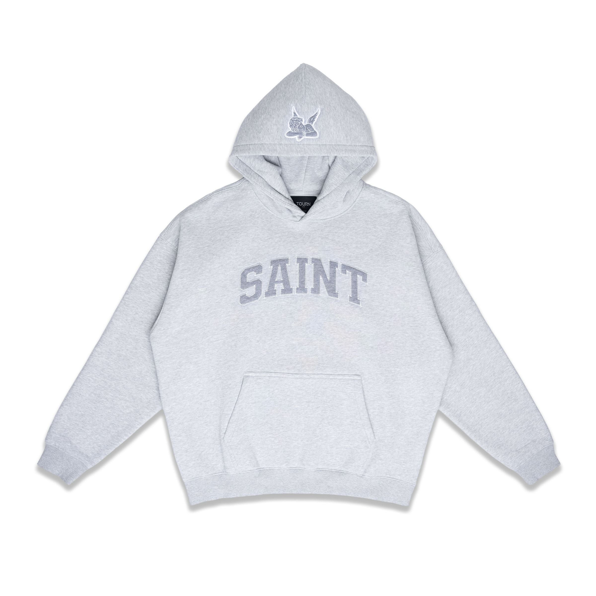 Hoodie-Saint-Logo Athletic Grey-GRY