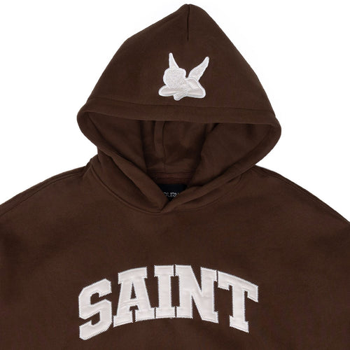 Hoodie-Saint-Logo Brown-VEL