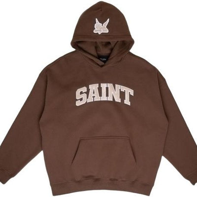 Hoodie-Saint-Logo Brown-VEL