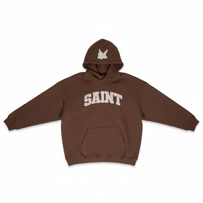 Hoodie-Saint-Logo Brown-VEL
