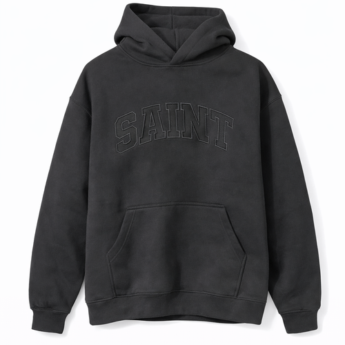 Hoodie- "Saint" Triple Black College Logo