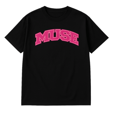 Muse Tee OG Patch black logo pink pink