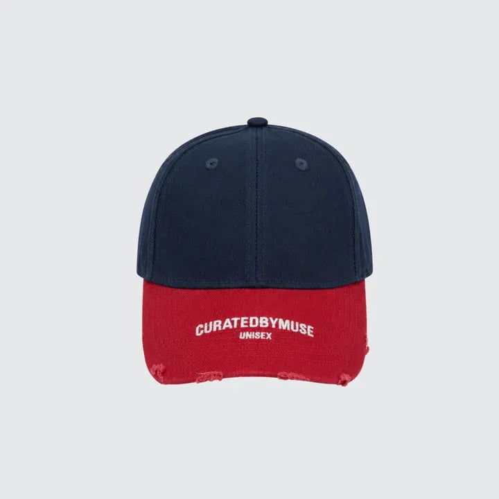 Two-toned Distressed Vintage Hat - Home