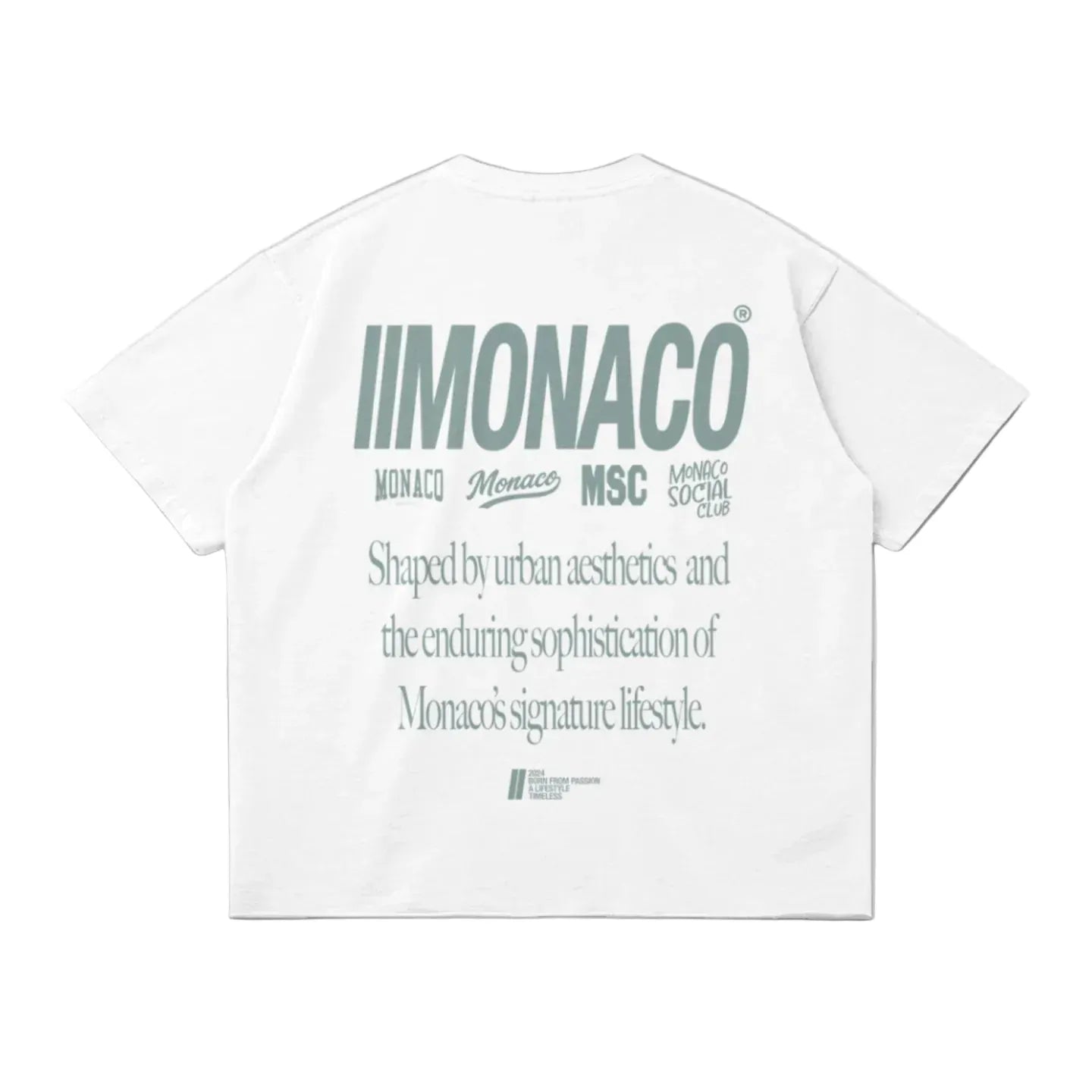 MONACO AESTHETIC TEE - WHITE SAGE GREEN