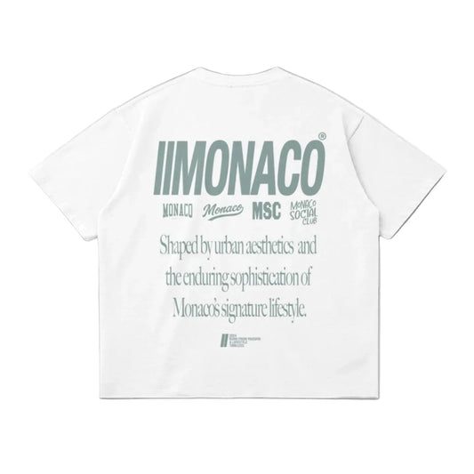 MONACO AESTHETIC TEE - WHITE SAGE GREEN