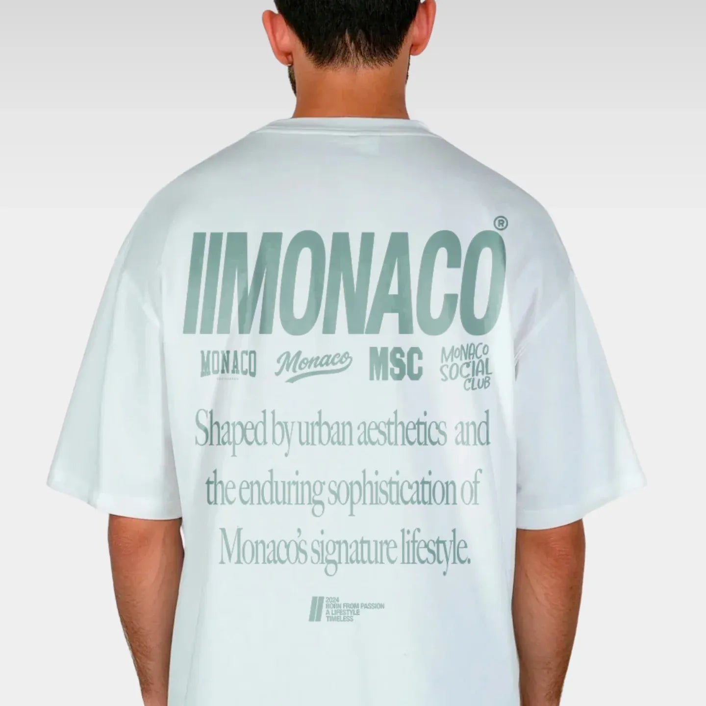 MONACO AESTHETIC TEE - WHITE SAGE GREEN