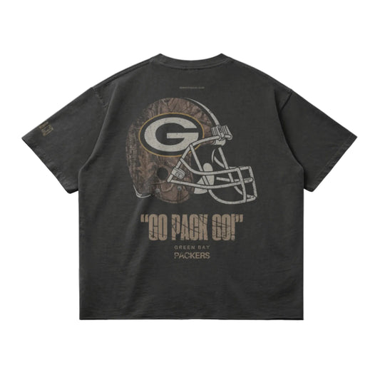 PACKERS REALTREE FOOTBALL TEE - DARK GRAY