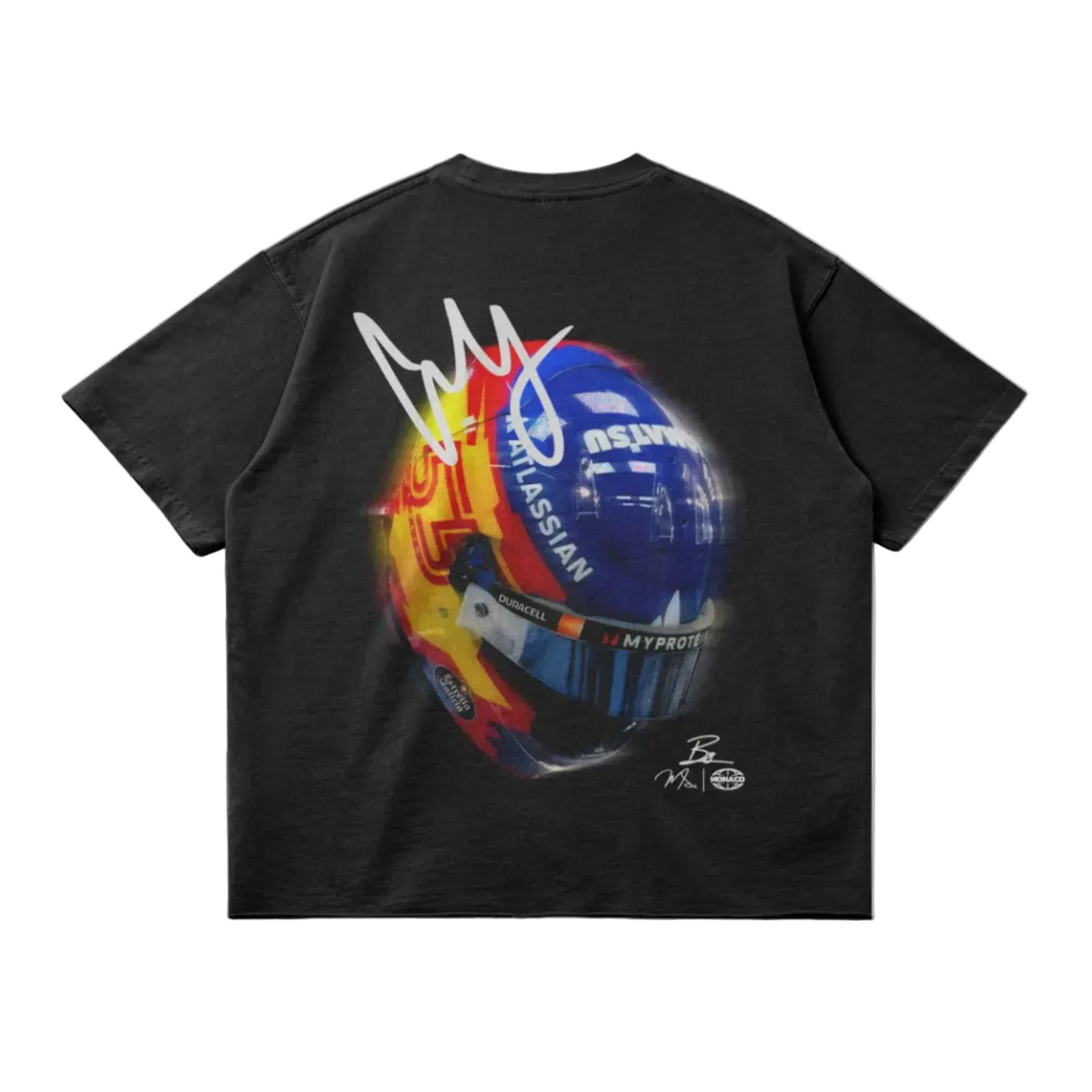 SAINZ HELMET TEE - FADED BLACK