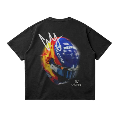 SAINZ HELMET TEE - FADED BLACK