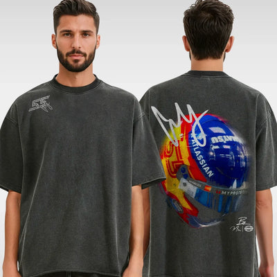 SAINZ HELMET TEE - DARK GREY