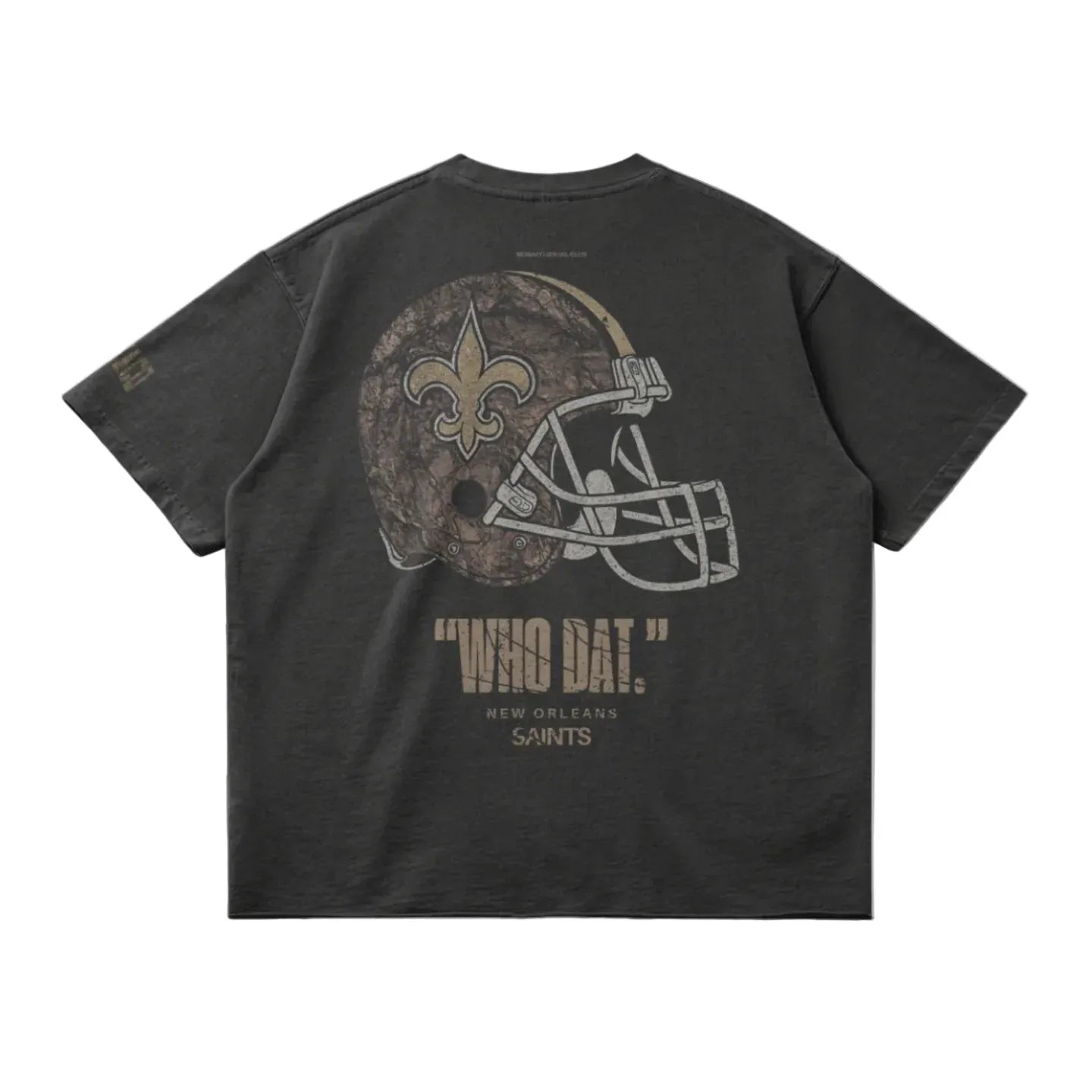SAINTS REALTREE FOOTBALL TEE - DARK GRAY