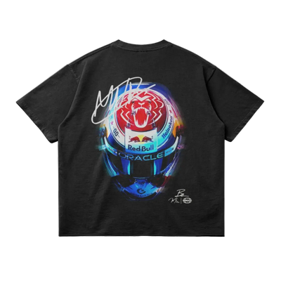 VERSTAPPEN HELMET TEE - FADED BLACK