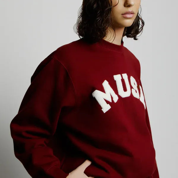 Heavyweight Chenille Sweatshirt - Wine