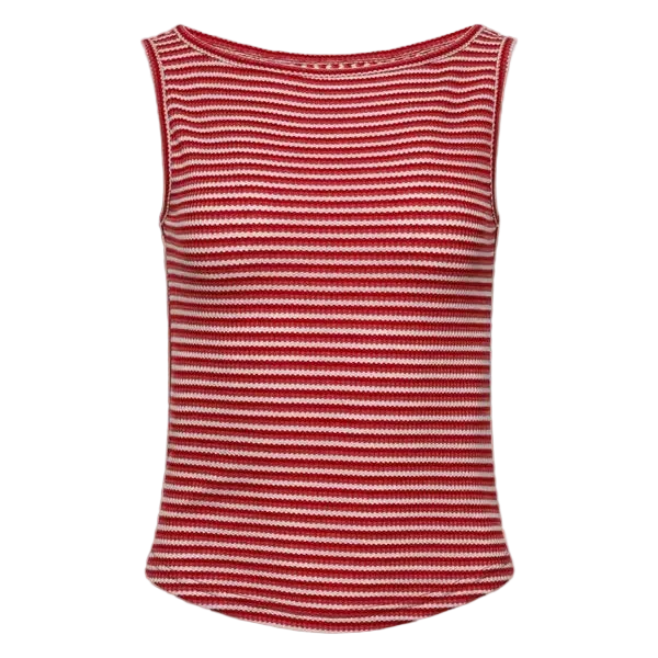 Sienna Stripe Tee - Gradient Red