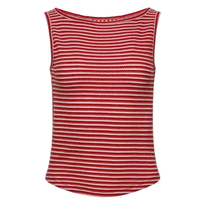 Sienna Stripe Tee - Gradient Red