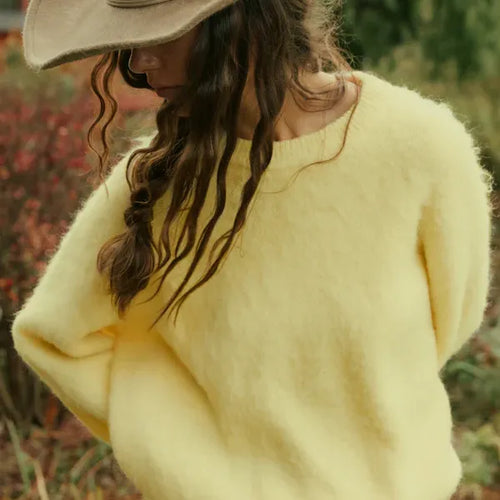 Knit sweater - Custard Butter