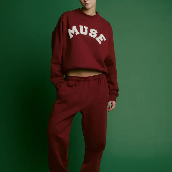 Heavyweight Chenille Sweatshirt - Wine