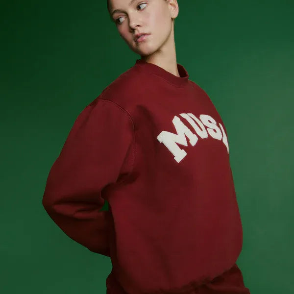 Heavyweight Chenille Sweatshirt - Wine