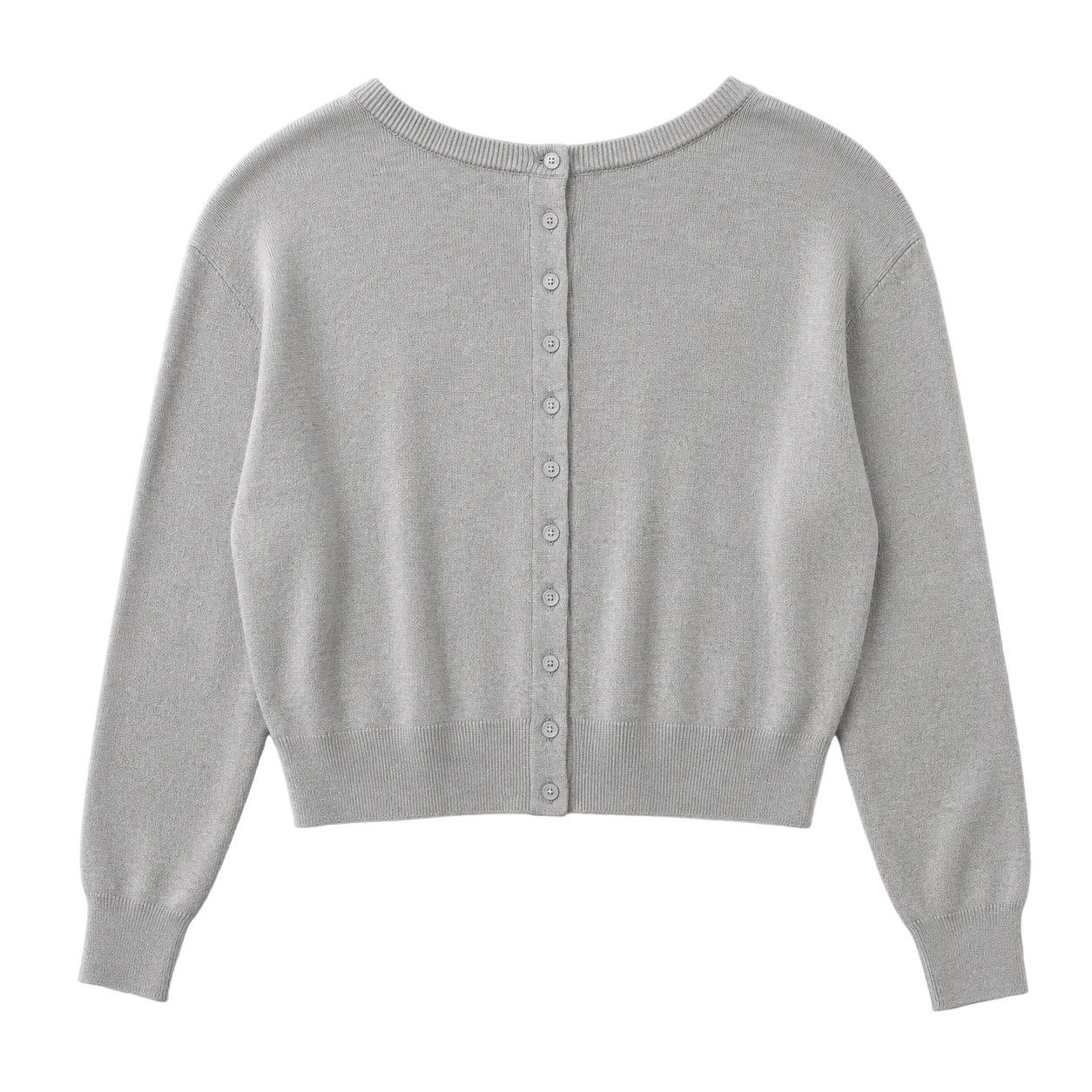 Pullover Two-Way Cardigan - Heather Grey