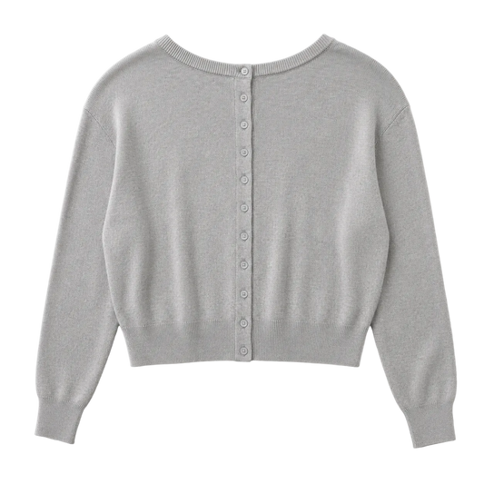 Pullover Two-Way Cardigan - Heather Grey