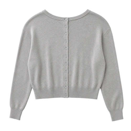 Pullover Two-Way Cardigan - Heather Grey